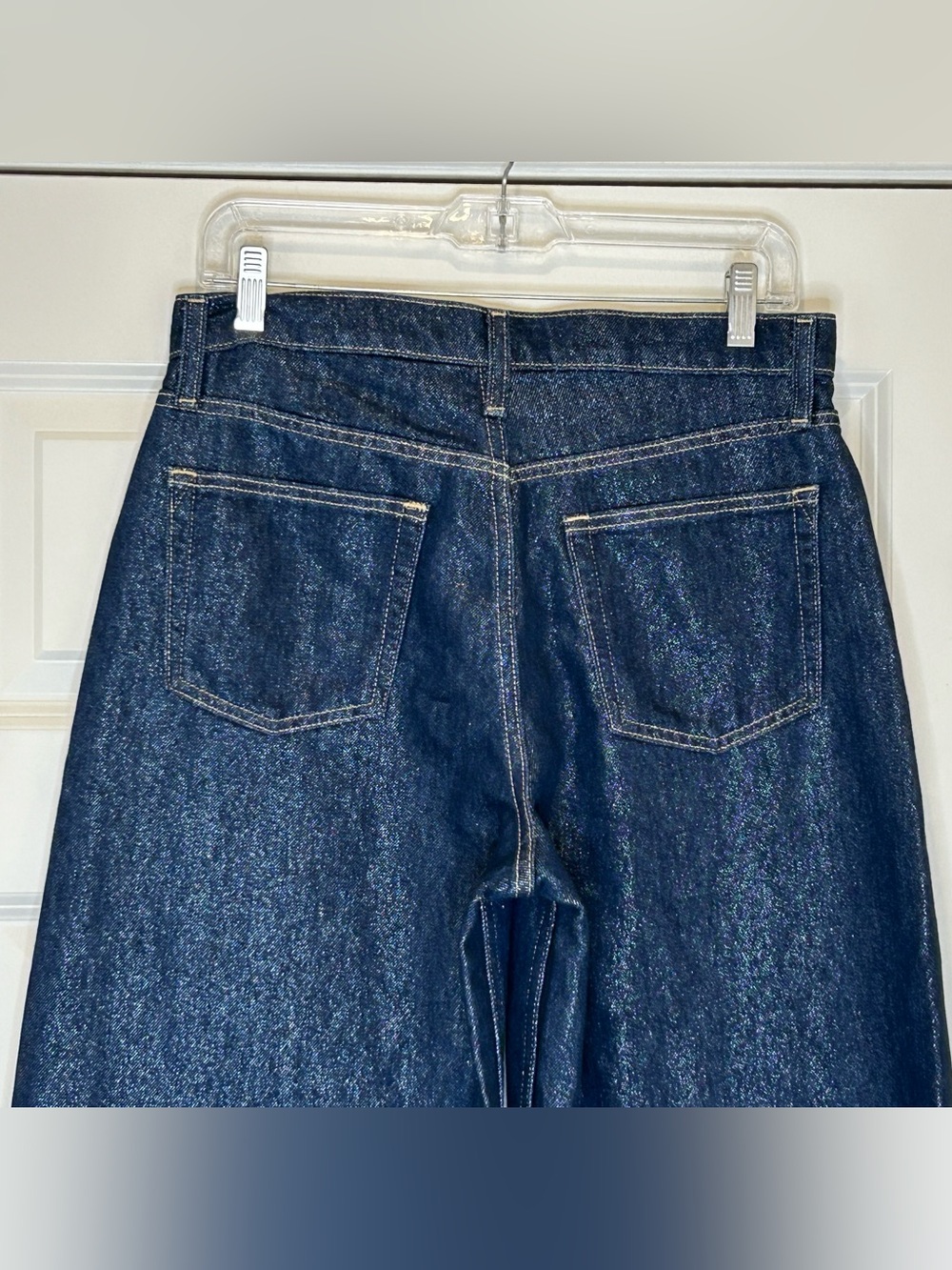 GAP Dark Indigo Baggy Mid Rise Wide-Leg Jeans Size 27 / 4T NWT $99 - Picture 9 of 11